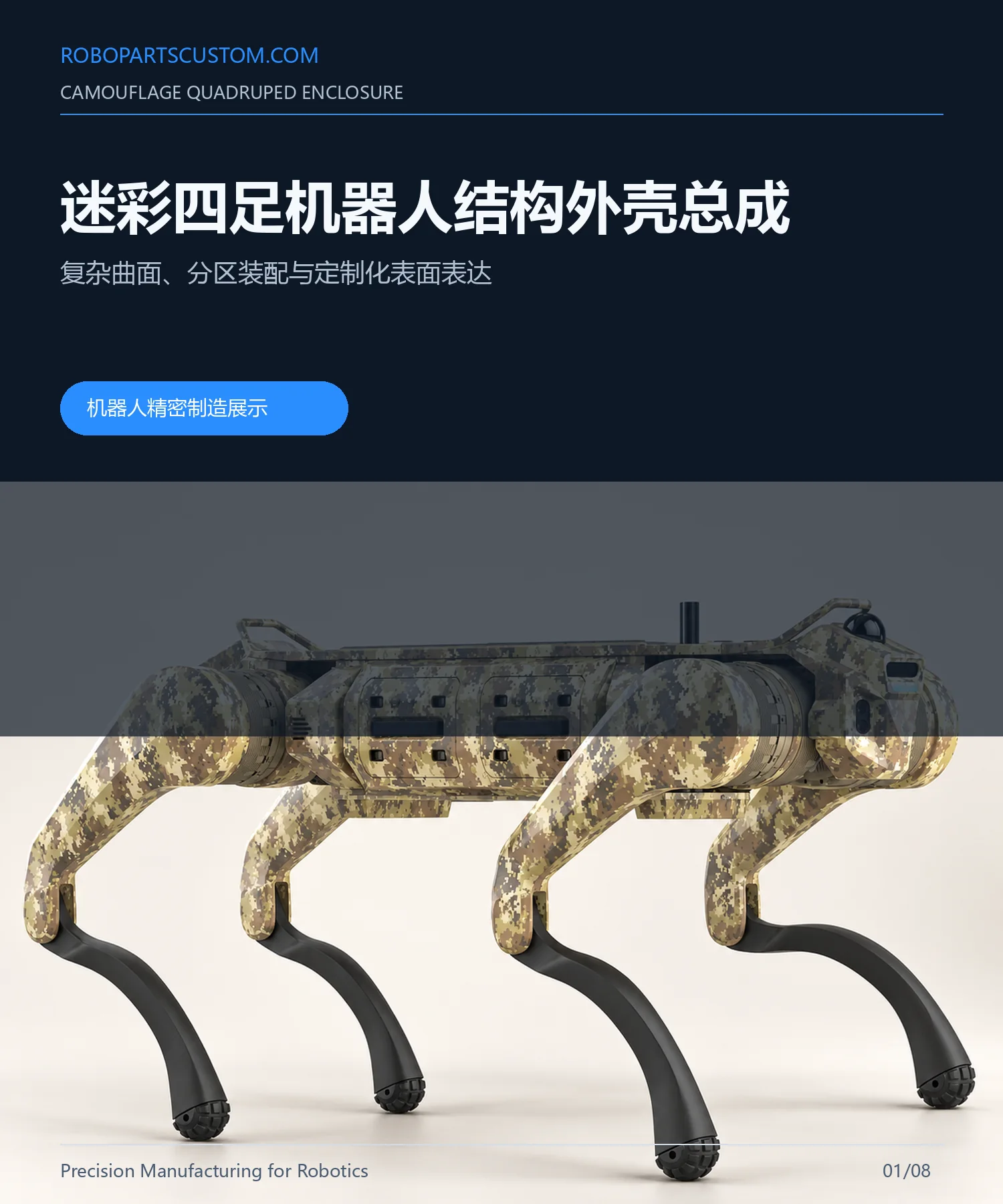 耐候四足机器人外壳详情页 1